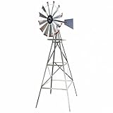 Scott Windmills 11-Foot Tall Windmill w/Plain Tail and Metal Stand