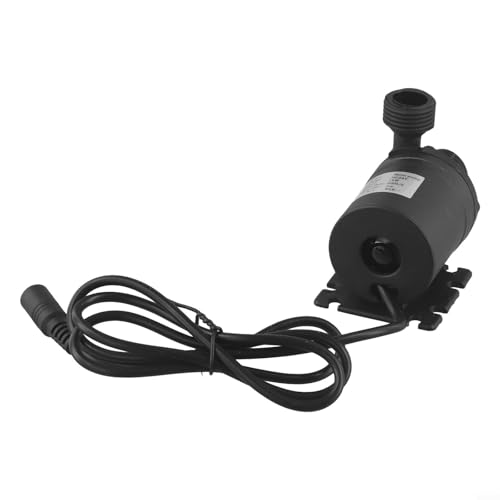 Agua sumergible sin escobillas para estanque de pecera, fuente de acuario, CC 12 V o 24 V, circulación de agua caliente con alta elevación de 5 m, para ultra silencioso y en (CC 24 V)