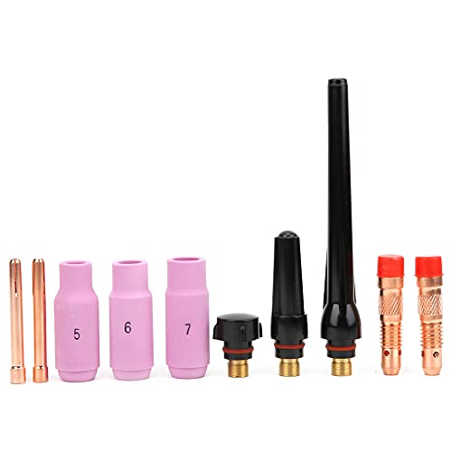 Respicefinem 10pcs TIG Ceramic Nozzle Collet Body Back Cap for WP 17 18 26 TIG Welding Torch High Quality Durable Parts Fit for Multiple TIG Welding Guns