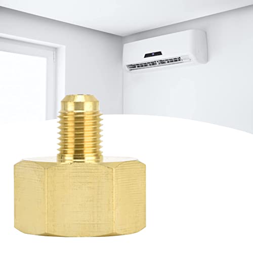 GAESHOW Messing Kältemitteltank Adapter, auf 1/4SAE Klimaanlage Kältemittel Adapter Konverter Stecker für R134A, Klimaanlage Kühlung Konvertieren