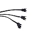 immagine 3NMD&LR Cavo Splitter Ventola PWM 4 Pin Fan Splitter Computer PC Fan Cavo di Alimentazione Convertitore da 1 A 3, con Maniche Nere Intrecciate