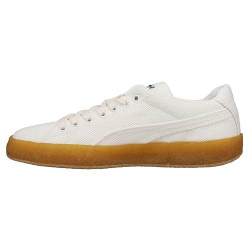 PUMA Mens Suede Crepe Canvas Lace Up Sneakers Shoes Casual - White3