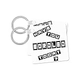 3dRose, Cute Funny Have you Wordled Today Wordle Online Word Game, set of 2 Key Chains