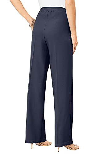Roaman's Women's Plus Size Wide-Leg Bend Over Pant