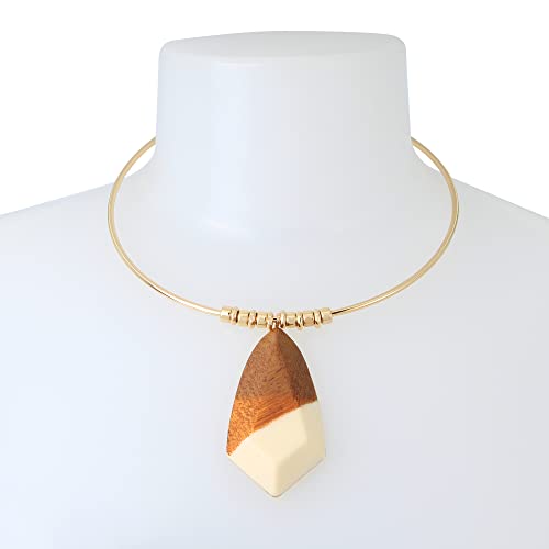 ROBERT LEE MORRIS Soho Geometric Pendant Wire Necklace