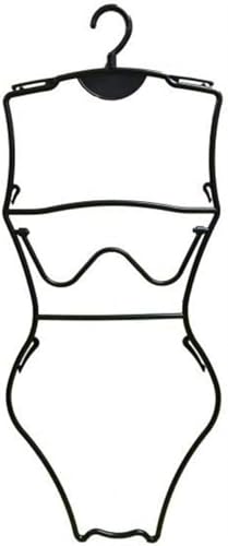 MLTUN MAKAN 3Dハンガー ブラハンガー 5個パック 10個パック 20個パック 店舗ディスプレイに最適 ビーチビキニ レディース水着 (ブラック,10個)