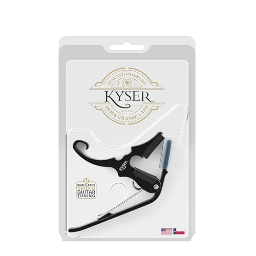 Kyser Short-Cut Partial Guitar Capo, 3-string, DADGAD, Black, KG3B - Thumbnail 5