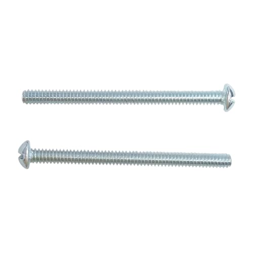 Merriway bh06046 Whitworth de cabeza redonda Tornillo de máquina con tuerca, 3/16 pulgadas x 2.1/2 – chapado en Zinc brillante, pack de 20