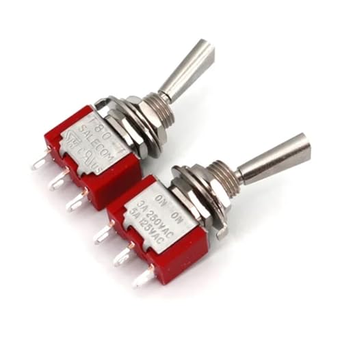 5 interruptores de palanca SPDT 2 posiciones y 3 pines, con interruptor aplanado SH T8013-U for control remoto