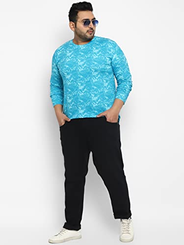 Image of Urbano Plus Men's Printed Full Sleeve Regular Fit Cotton T-Shirt