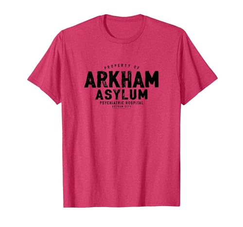 Batman Arkham Asylum T-Shirt, Men, Red Heather, Small