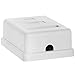 Cmple - 1 Port Cat6 Surface Mount Box, RJ45 Cat6 Single Port Box for Ethernet Cables, Screws and Double-Side Tape Included, Easy Mount White