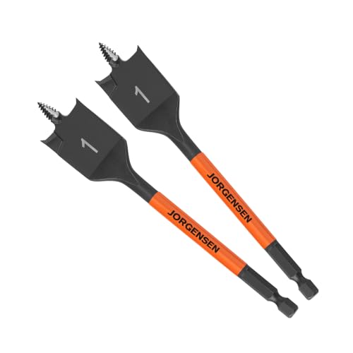 Image of Jorgensen 2-Piece 1 inch x 6 inch Spade Drill Bits, 1 /4 inch Hex Shank