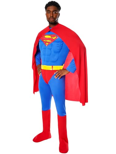 Rubie's Costume Co Adult Deluxe Muscle Chest Superman Costume, As Shown, Medium