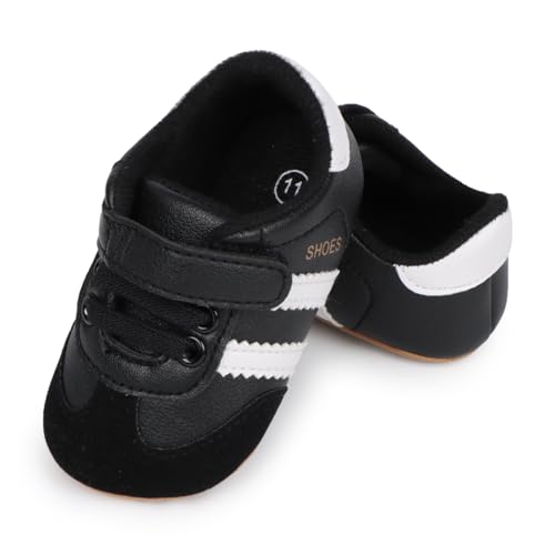 Image of Baby Boys Girls Sneakers Toddler Non-Slip Soft Rubber Sole First Walking Shoes Infant Newborn Crib Dress Shoes