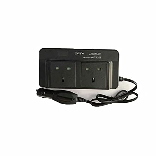 ZRQSMCX Onduleur 200W DC 12V à 220V 200v 220v 24v à 220v AC Convertisseur avec 2 Prises AC et 2,4A Chargeur de Voiture 4 USB Onduleur DC à AC avec Interrupteur,200w-12V to 220V