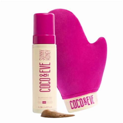 Best Self-Tanner Dermatologist Recommended: What Actually Works on Skin Over 50 13 Coco & Eve Self Tanner Foam Kit - (Medium) Streak-Free Sunless Tanning Mousse, Tropically Scented Natural Looking Tan With Mitt Applicator, Vegan, Cruelty Free | Sunny Honey Bali Bronzing, 6.7 fl oz