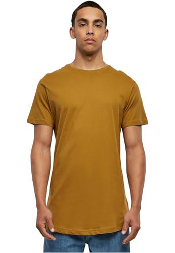 Urban Classics TB638-Shaped Long Tee, T-Shirt Uomo, Nut, L