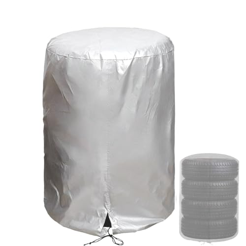 Image of J&C Tire Cover 420D Tire Storage Bag Waterproof Spare Tire Bag Tote Protective Cover Seasonal Tire Cover (28x43in)