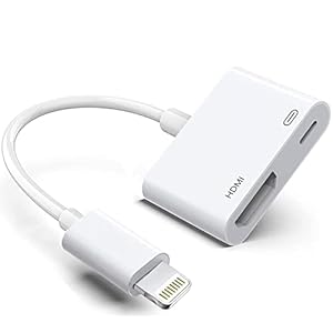 Apple Lightning to HDMI Adapter, Digital AV Audio Dongle, 1080P Sync Screen Cable for iPhone, iPad, iPod to TV/Projector/Monitor, MFi Certified Video Converter