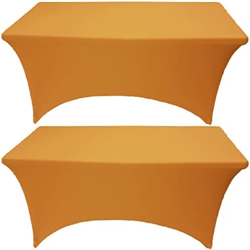Amazon.com: Preboun 2 Sets Spandex Table Cover Gold Dot Fitted Spandex ...