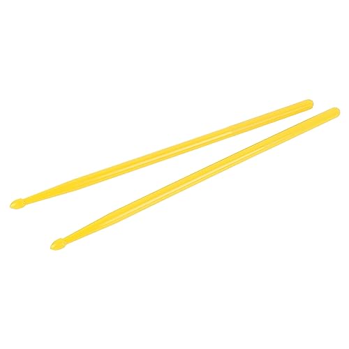 Juego de baquetas para batería, baquetas de nailon con tacto cómodo, 2 piezas para práctica en instrumentos de percusión (amarillo), accesorios para percusión miniatura 3
