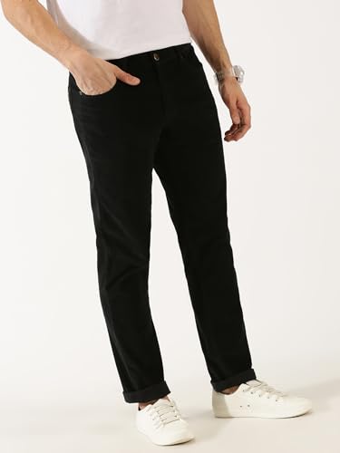 Image of Thomas Scott Men Mid Rise Slim Fit Corduroy Chino Pants