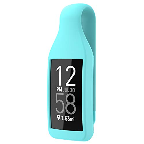 EEweca Fitbit Charge 3/4用クリップホルダー シリコンケースアクセサリー ティール