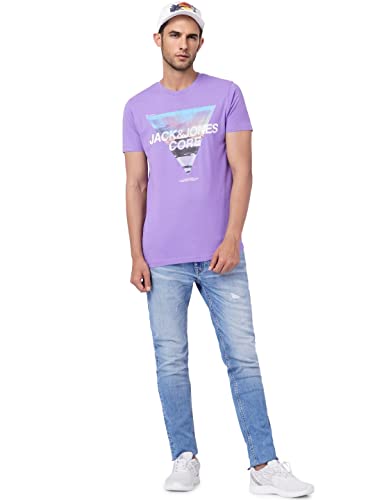 Image of JACK & JONES Men's Slim T-Shirt (12221488-Dahlia Purple Dahlia L)