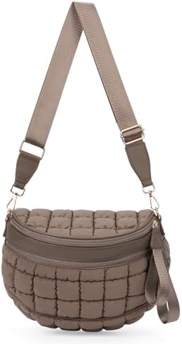 Puffer Crossbody Bum Bag Quilted Cherecked Cross Body Bumbags for...