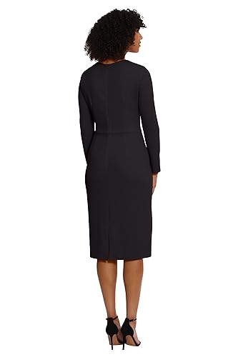 Image of Maggy London Women's Dresses Wide Waistband and Tuck Details Office Career Workwear Event Occasion Guest of