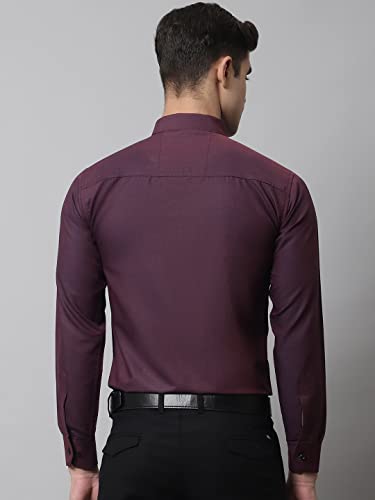 Image of Majestic Man Slim Fit Solid Cotton Blend Formal Shirt for Men