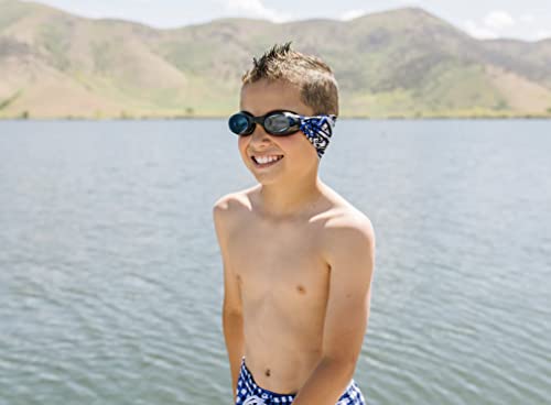 Splash Place KIDS SWIM GOGGLES with Fabric Strap | Tangle-Free Swimming Goggles for Kids (THE MAZE)