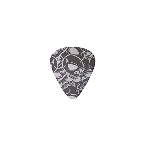 骨 悪 デザインギターピック guitar pick ティアドロップ型 エレキギター/アコースティックギター/クラシックギター/ベース等の練習に最適な12枚セット