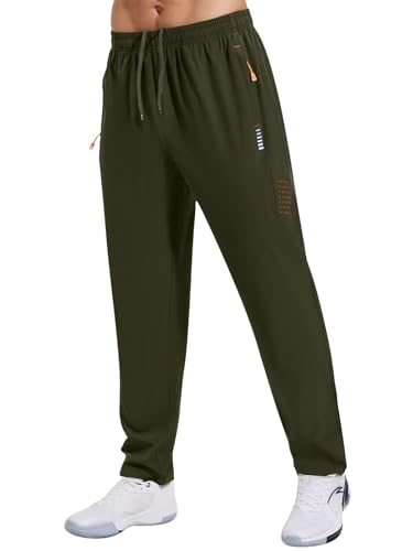 Gaiatiger Pantalon de Jogging pour Homme Pantalon de Survêtement à Séchage Rapide Pantalon Sport pour Homme Training Sportswear avec Poches...