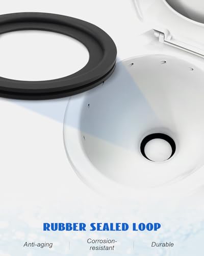 Image of RV Toilet Valve 385311641, RV Toilet Ball Seal 385311658, RV Toilet Marine Toilet Camper Toilet Water Valve Replacement Kit Fit for Sealand and Dometic Toilets Series 300 310 320, 2PCS