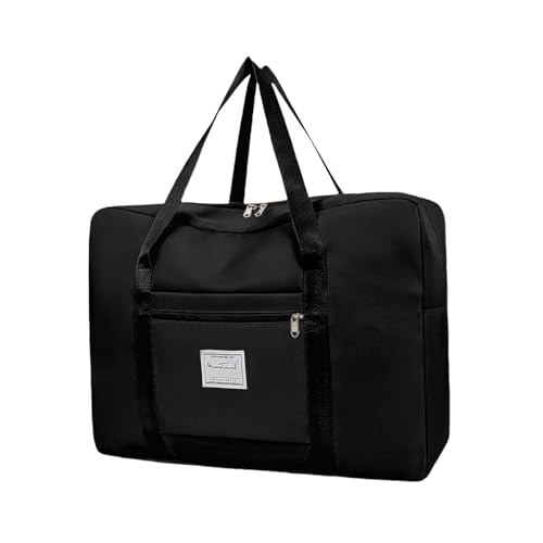 flintronic Bolsa de Viaje, 42x34x14cm Bolso de Viaje Plegable, Ligera Equipaje de Mano, Impermeable Bolsa de Deporte Hombre, Bolsos Maternidad Hospital, Bolso Equipaje Fin de Semana (Negro)