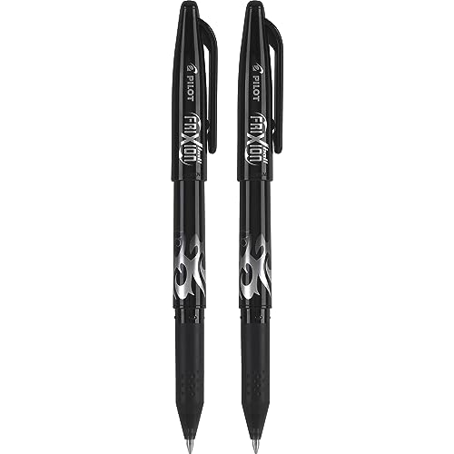 Image of Pilot FriXion Ball Erasable Gel Pens, Fine Point, 2-Pack, Black Ink (31553)