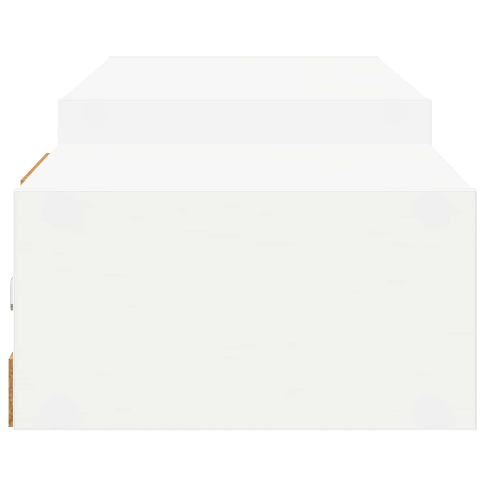 Meuble TV mural - Support mural - Étagère TV flottante - Meuble bas suspendu pour salon et chambre à coucher - Blanc - 180 x 28 x 21 cm