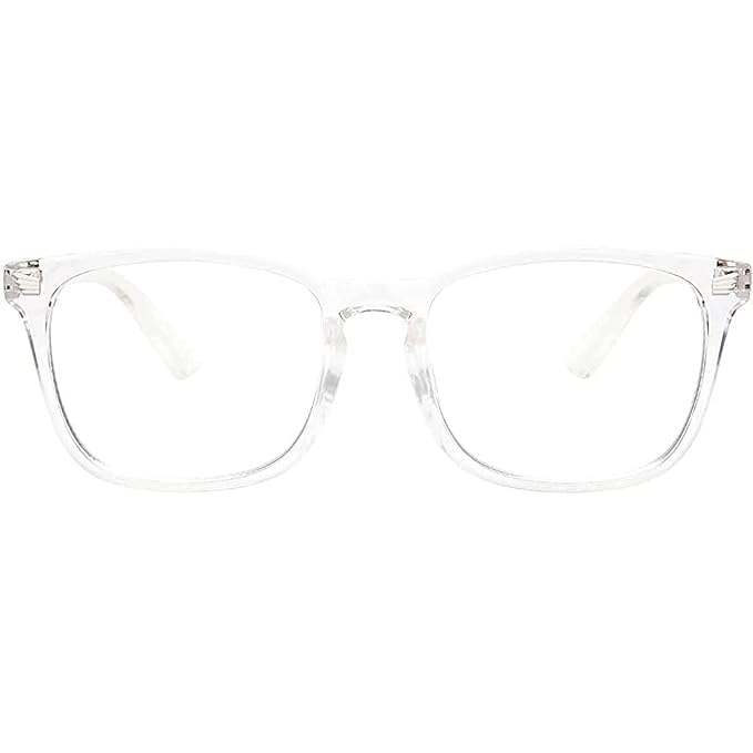 Afflatus® Blue Light Blocking Glasses Gaming Filter Transparent Square Eyeglasses for Eye Protection Men Women, Computer/Tablet/Laptop/Mobile/TV, Anti-blue & Anti