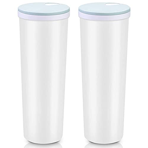 Josenidny 2 recipientes de almacenamiento de pasta de espaguetis transparentes de 2 litros de alto con tapa ajustable, tarro de almacenamiento de alimentos de cocina de plástico múltiple