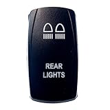Backup Rear Light Switch Blue LED Laser Rocker UTV Truck Boat Dash Polaris rv