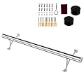 Migoda 4FT Length Bar Foot Rail Kit, Solid Mount Brushed Stainless Steel Tubing Bar Foot Rail, Undercounter Bar Foot Rest with Installation Accessories for Floor and Wall