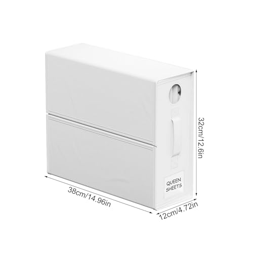 Contenedor de almacenamiento de lino y sábanas con ventana frontal 7