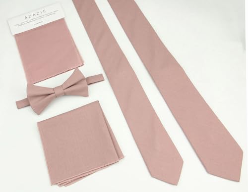 Image of Mens Solid Linen Ties - Slim Pattern Necktie for Men Wedding Groomsmen