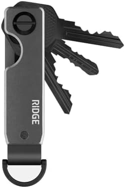 The Ridge Key Organizer - Compact Metallic Key Holder, Minimalist...