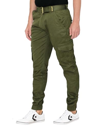 Image of Men's Regular Fit Solid Cargo Pants