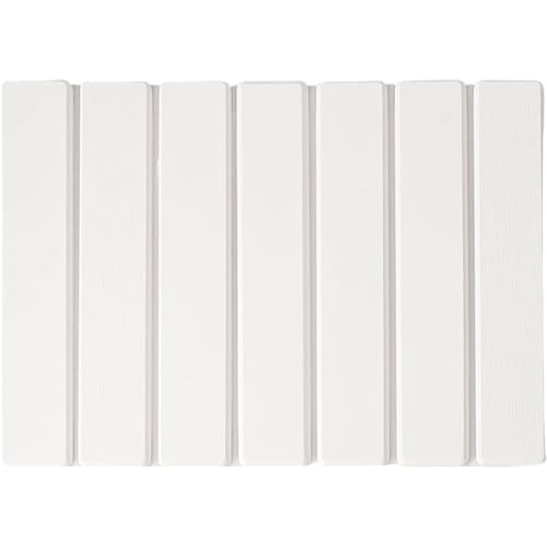 Xoeryoy Alfombra de baño de Piedra de diatomita, Alfombra de Ducha de Piedra de Secado rápido de 16x12 Pulgadas, de baño no Deslizante Plegable para la Ducha de Cocina, Blanco