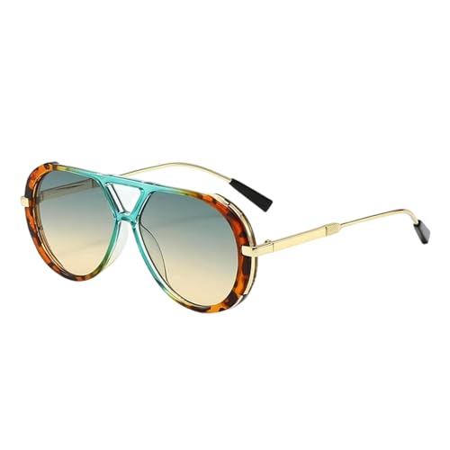 Panther Aviator Sunglasses, Double Beam Design Fashion Vintage Shades Retro Sun Glasses Women of Any Face Shape