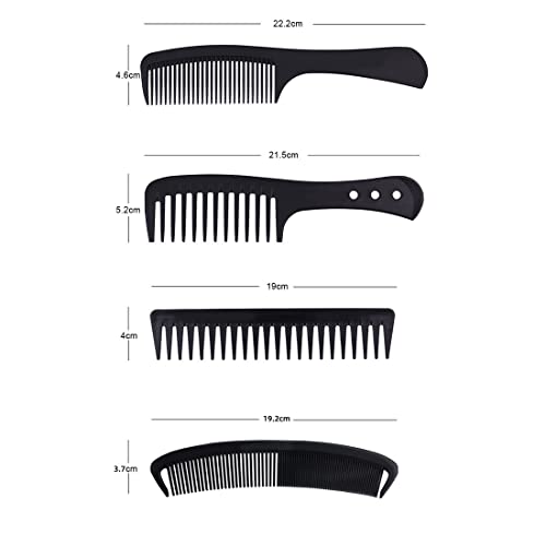 Zeayebsr Set di 4 pettini per capelli in fibra di